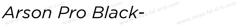 Arson Pro Black字体转换